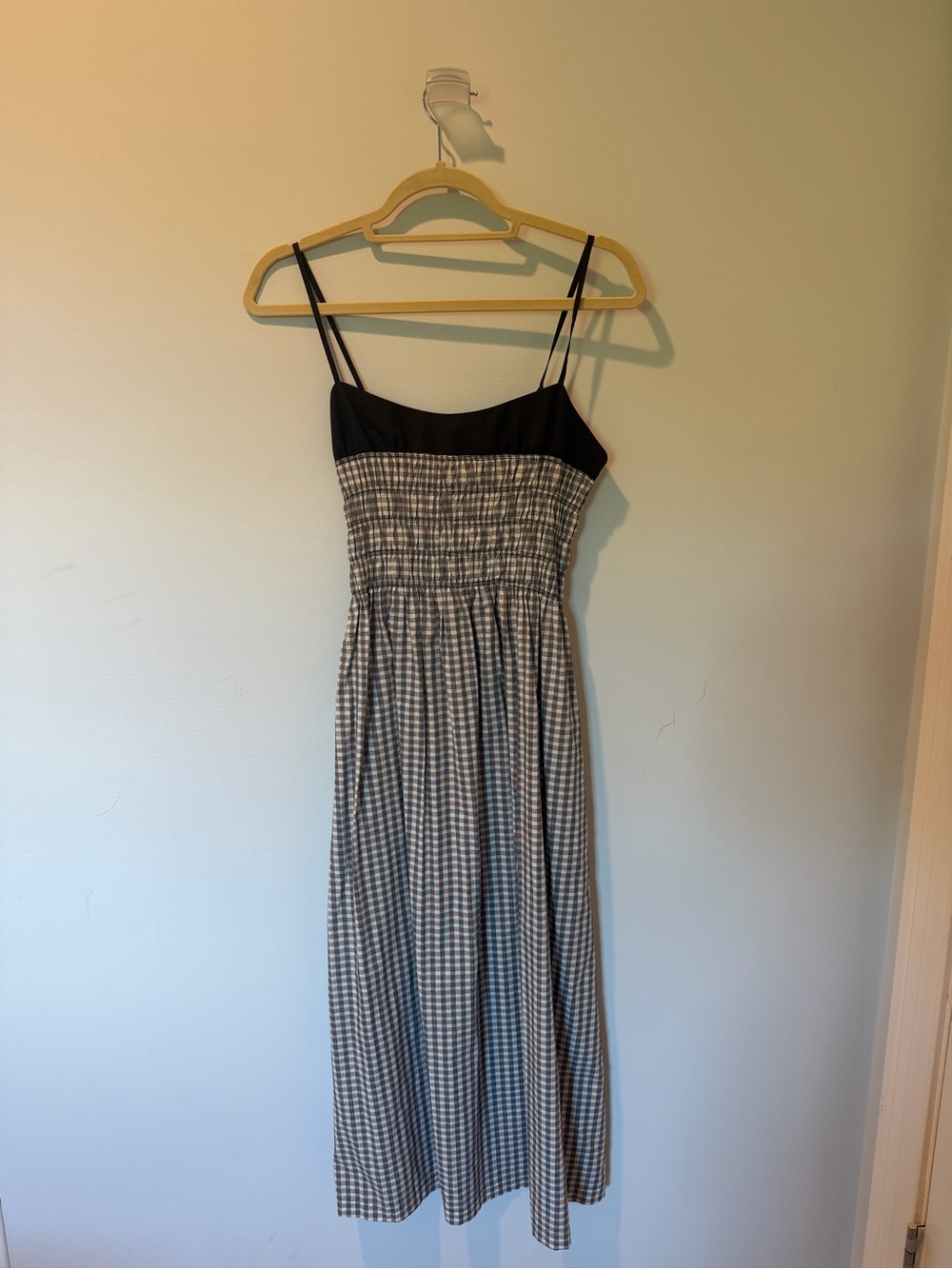Rails Black & White Gingham Smocked Maxi Dress (never worn) - Picture 4 of 5